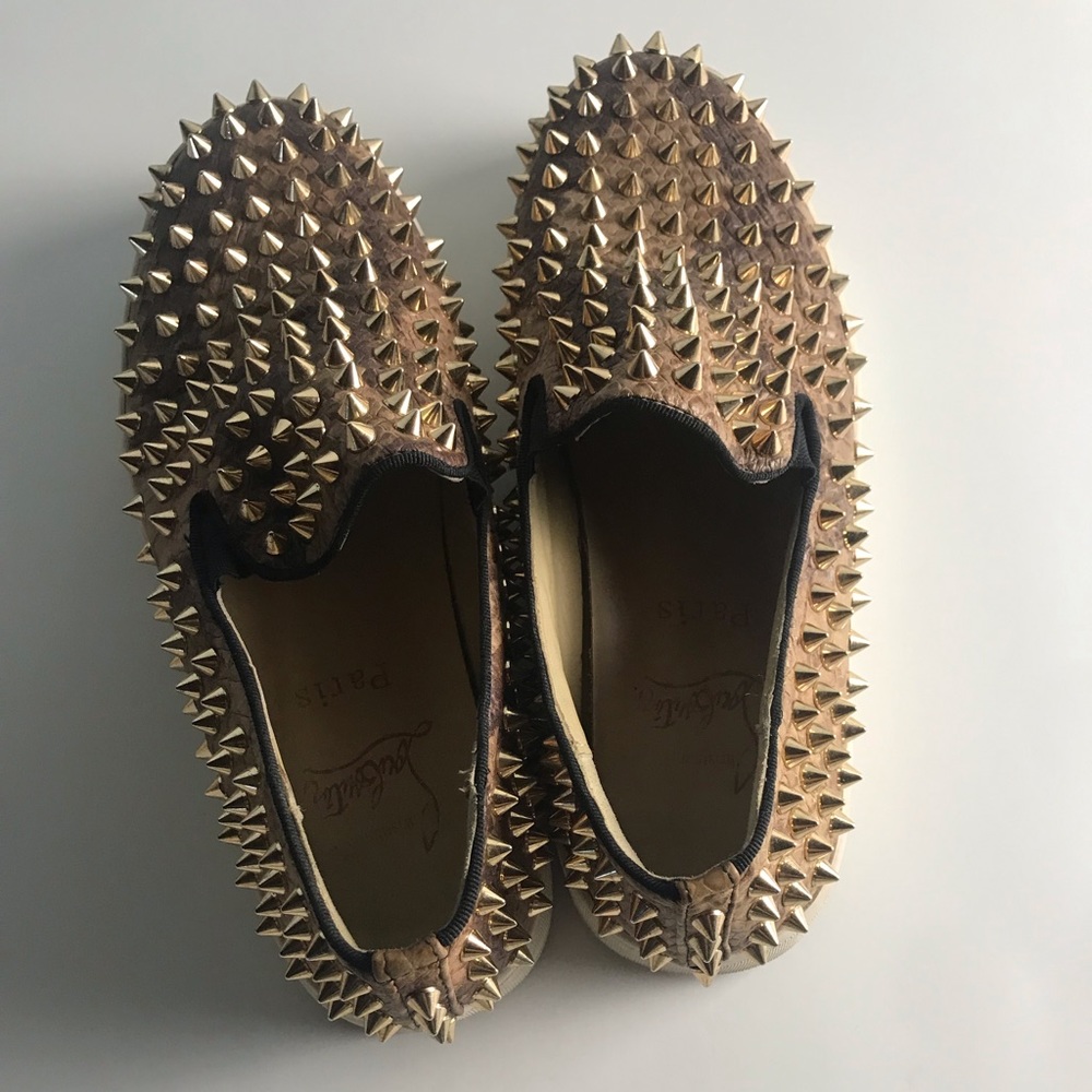 Spiked leopard print sneakers - Picture 4 of 6